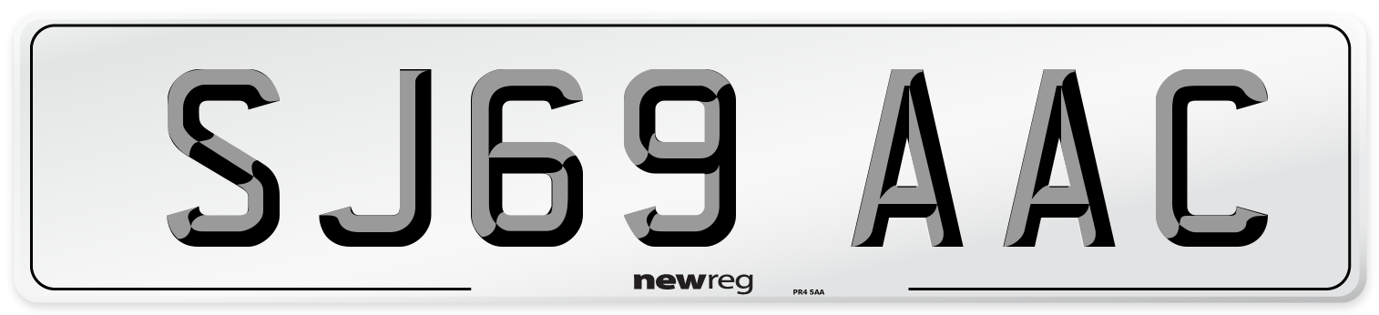 SJ69 AAC Number Plate from New Reg